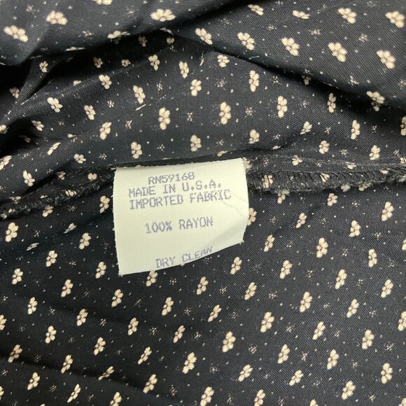 Karen Kane Dress Womens 10 Black White Artsy Bohemian Lagenlook Flowy Maxi Vtg - Picture 6 of 11